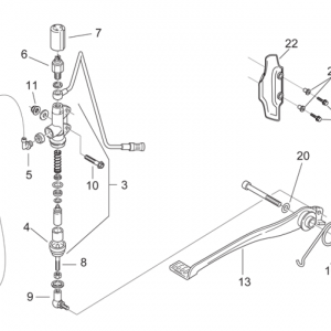 Rear master cylinder