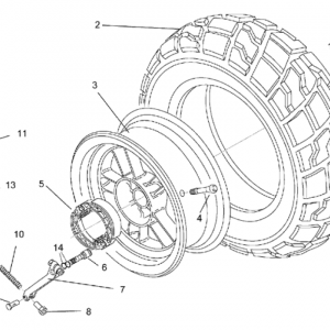 Rear wheel - drum brake