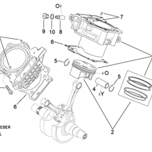 Cylinder with piston