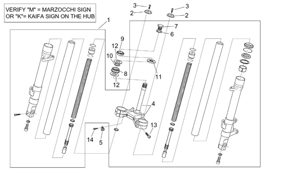 Front fork I Components at Aprilia Genuine Parts, Aprilia Parts