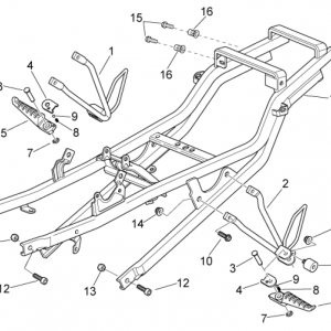 Rear footrests