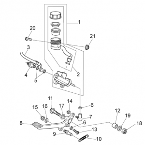 Rear master cylinder